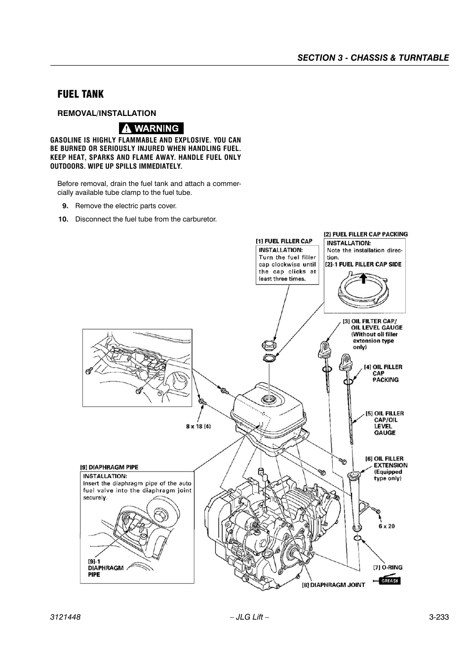 Fuel tank | JLG X23J - X700AJ Service Manual User Manual | Page 260 / 633