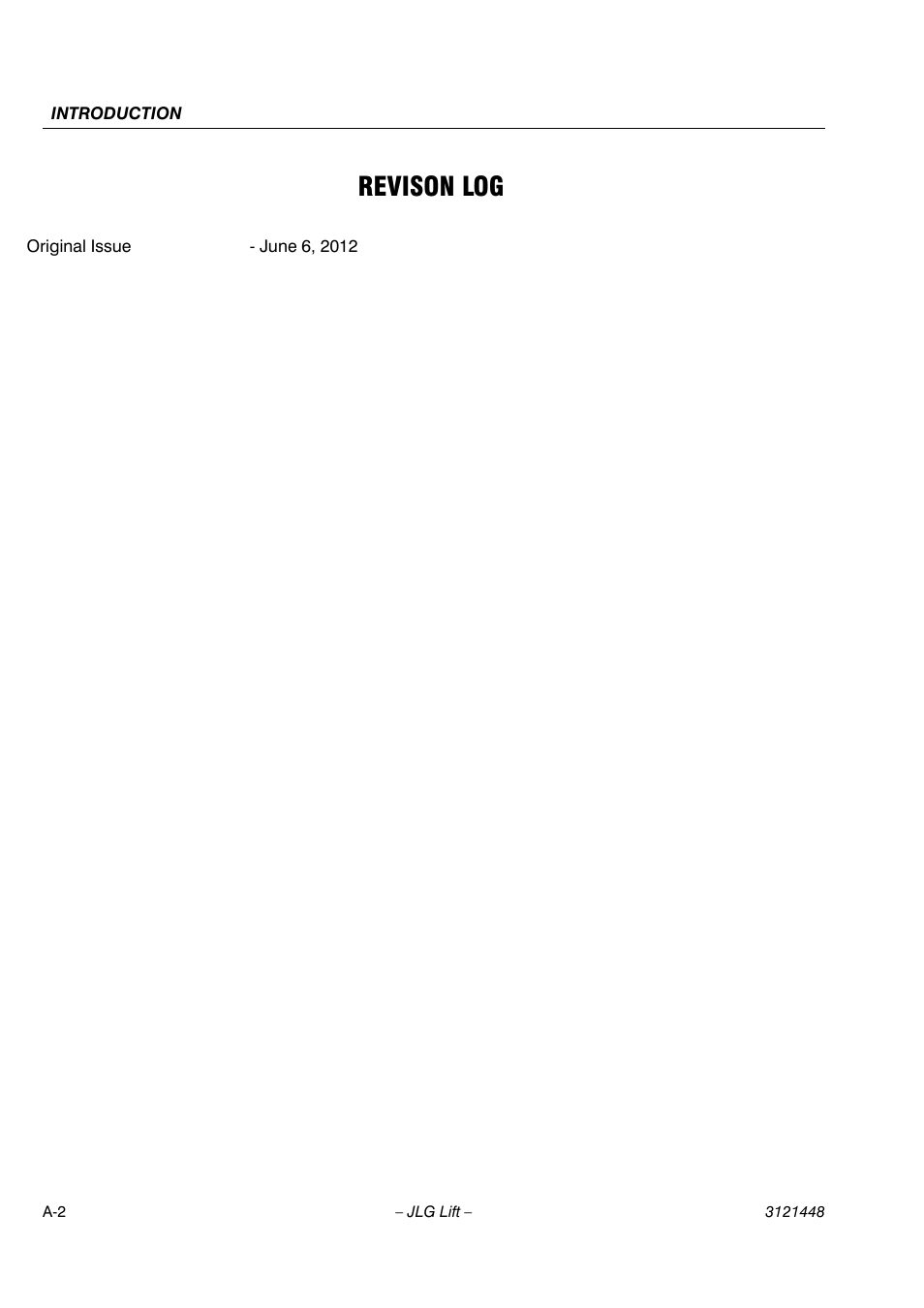 Revison log | JLG X23J - X700AJ Service Manual User Manual | Page 4 / 633