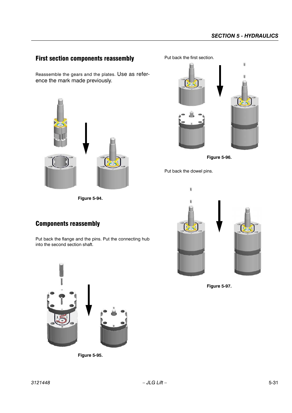 Components reassembly | JLG X23J - X700AJ Service Manual User Manual | Page 457 / 633