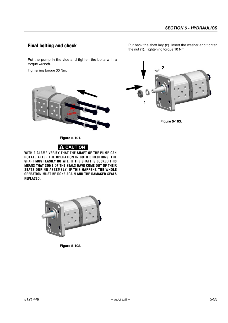 Final bolting and check | JLG X23J - X700AJ Service Manual User Manual | Page 459 / 633