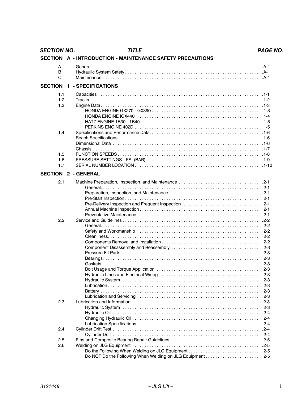 JLG X23J - X700AJ Service Manual User Manual | Page 5 / 633