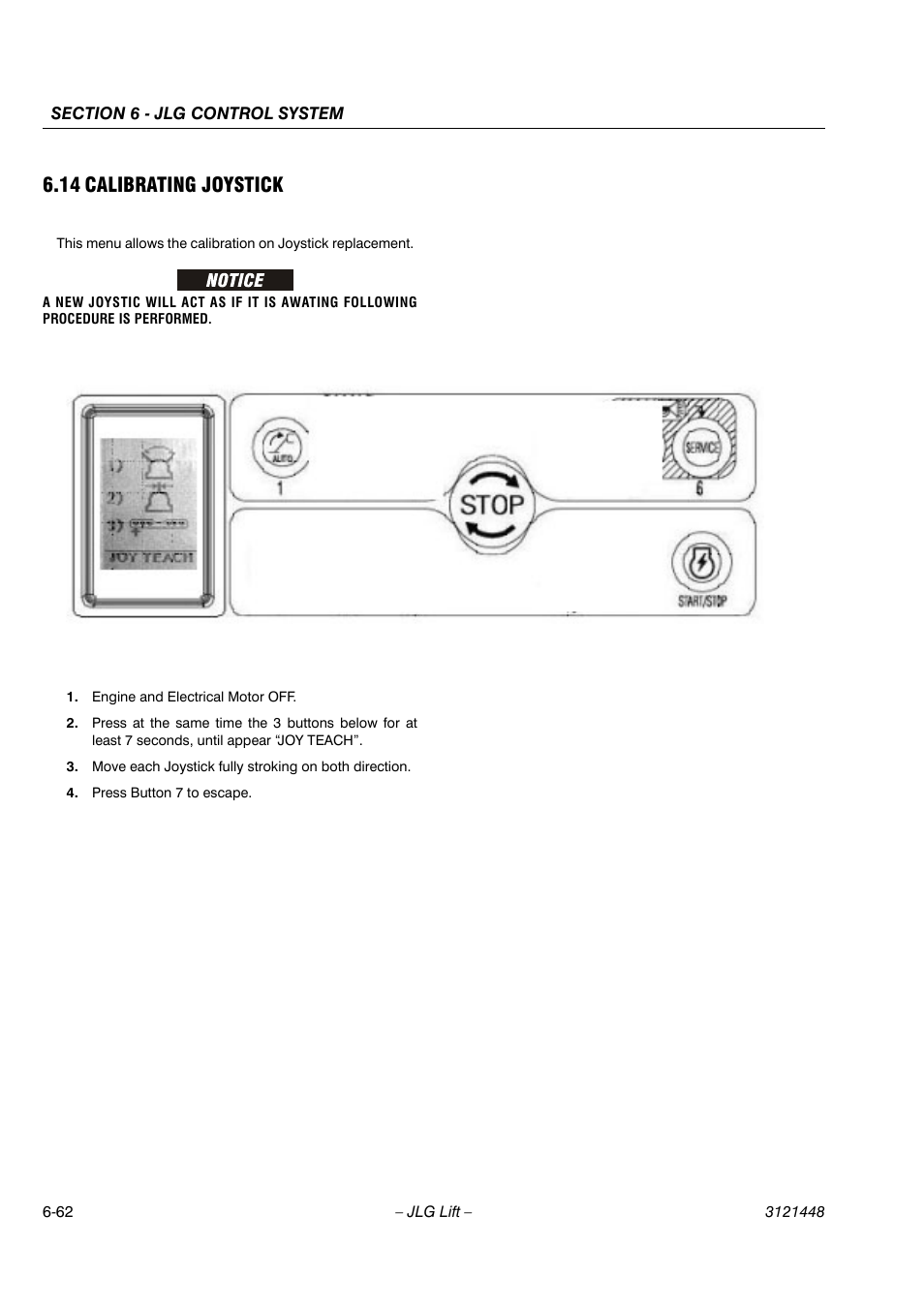 14 calibrating joystick | JLG X23J - X700AJ Service Manual User Manual | Page 551 / 633