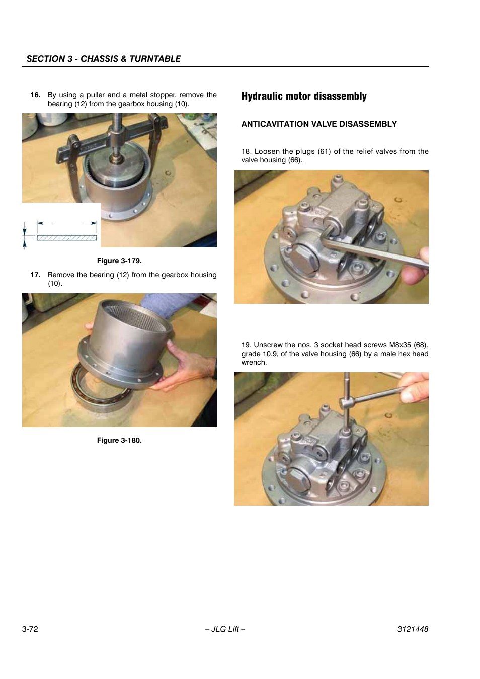 Hydraulic motor disassembly | JLG X23J - X700AJ Service Manual User Manual | Page 99 / 633