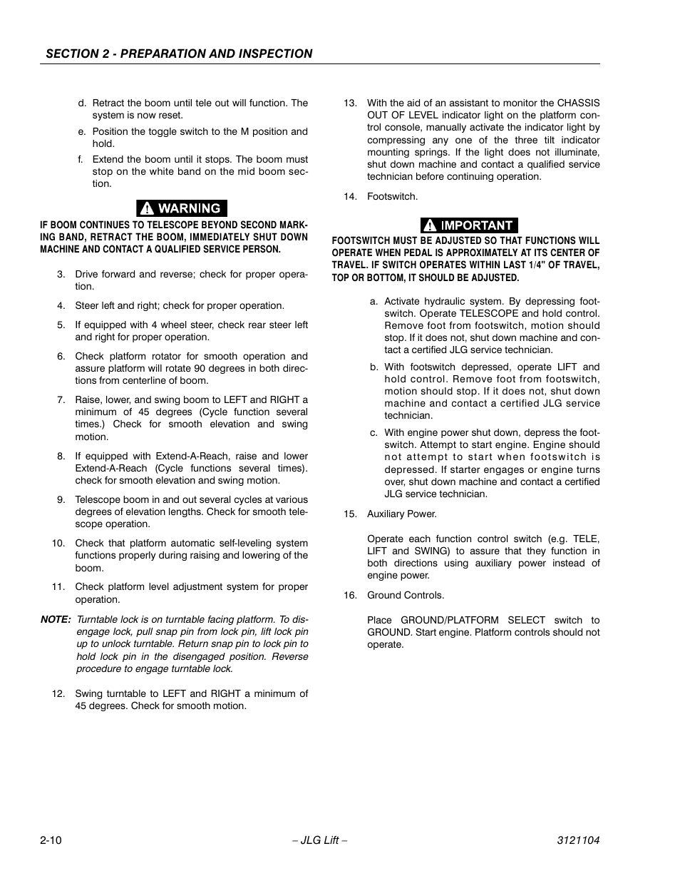 JLG 120-SXJ ANSI Operator Manual User Manual | Page 26 / 80