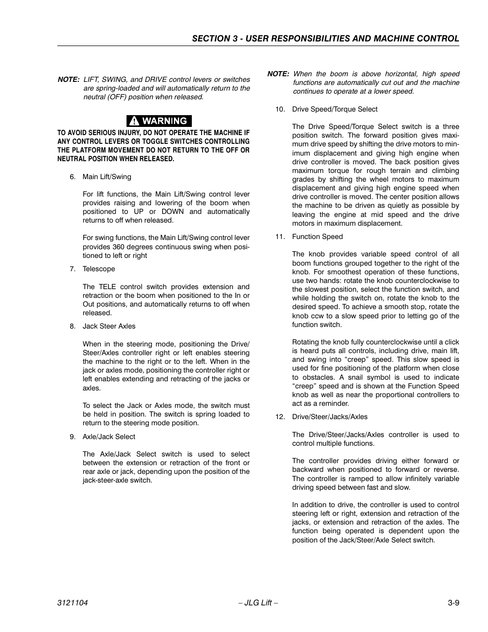 JLG 120-SXJ ANSI Operator Manual User Manual | Page 39 / 80