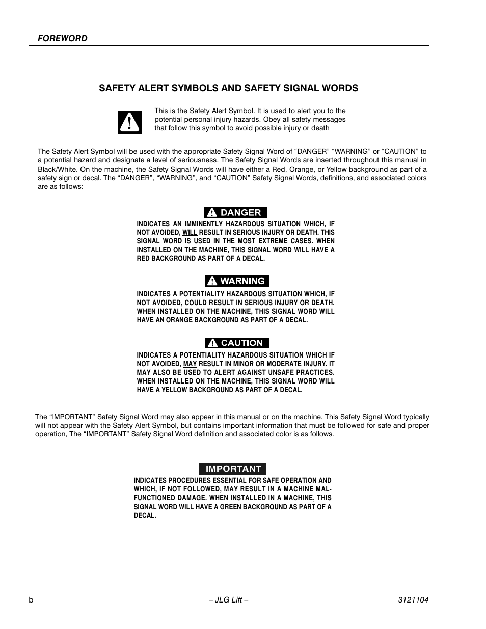 JLG 120-SXJ ANSI Operator Manual User Manual | Page 4 / 80