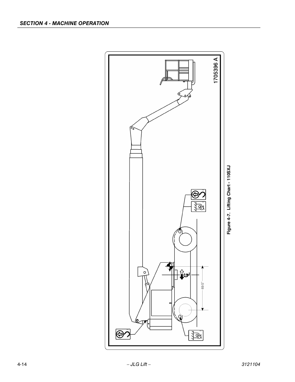 Lifting chart - 110sxj -12 | JLG 120-SXJ ANSI Operator Manual User Manual | Page 64 / 80