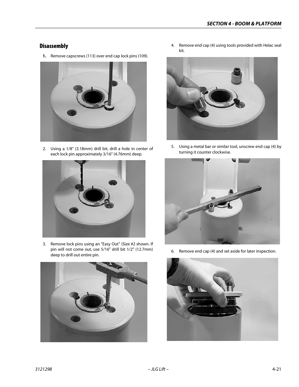 Disassembly, Disassembly -21 | JLG 660SJ Service Manual User Manual | Page 169 / 328