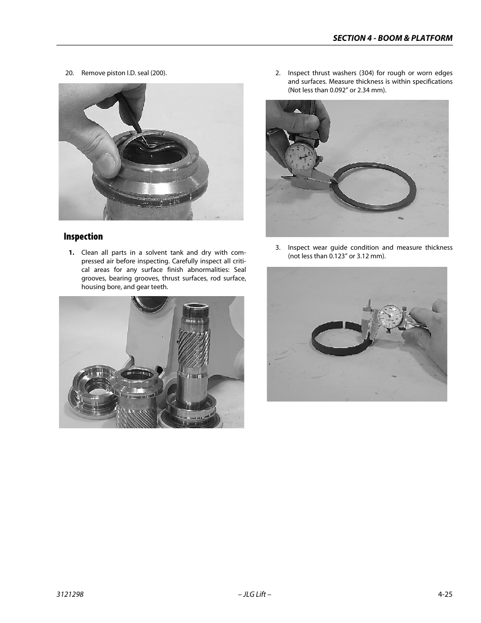 Inspection, Inspection -25 | JLG 660SJ Service Manual User Manual | Page 173 / 328