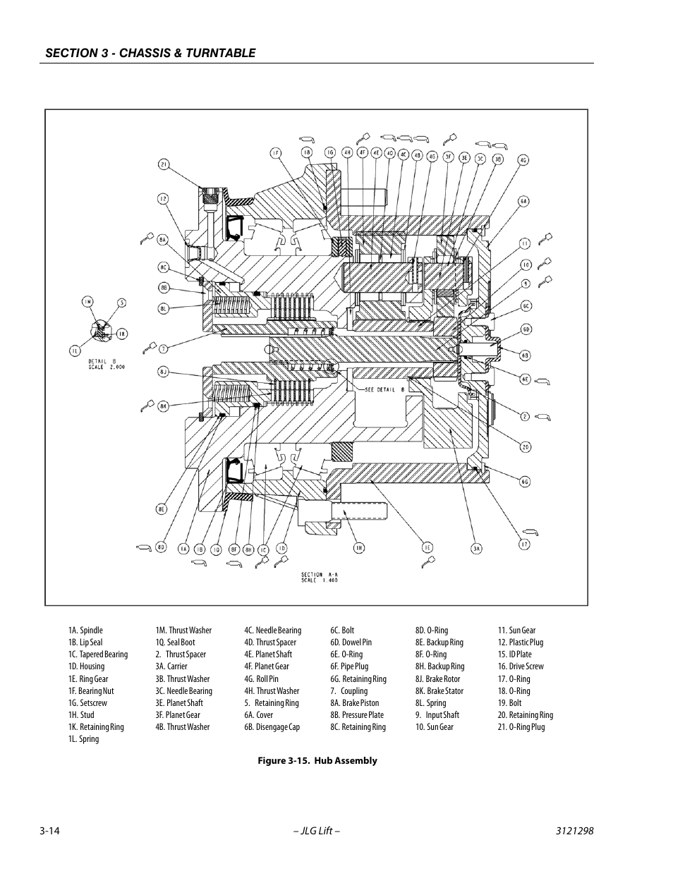 Hub assembly -14 | JLG 660SJ Service Manual User Manual | Page 58 / 328
