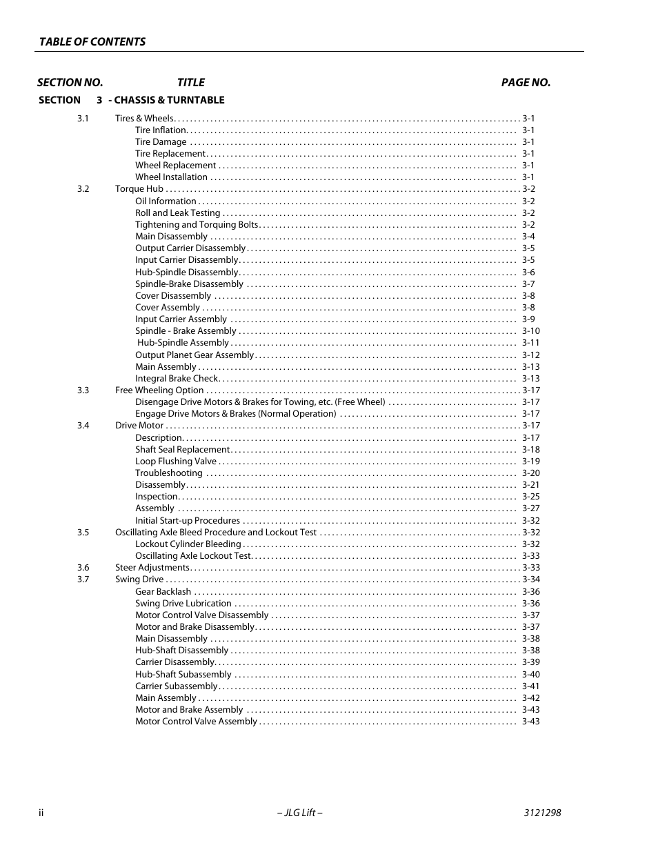 JLG 660SJ Service Manual User Manual | Page 6 / 328