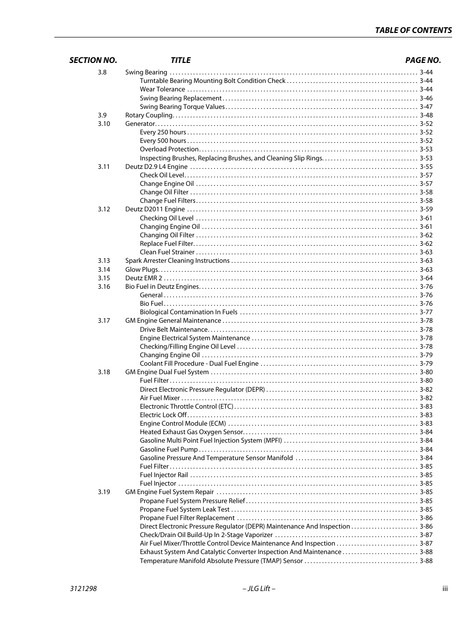 JLG 660SJ Service Manual User Manual | Page 7 / 328