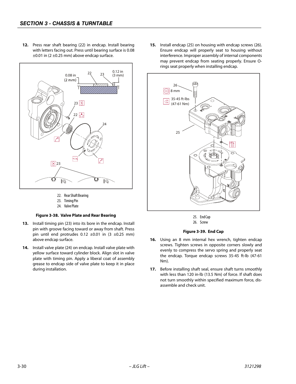 Valve plate and rear bearing -30, End cap -30 | JLG 660SJ Service Manual User Manual | Page 74 / 328