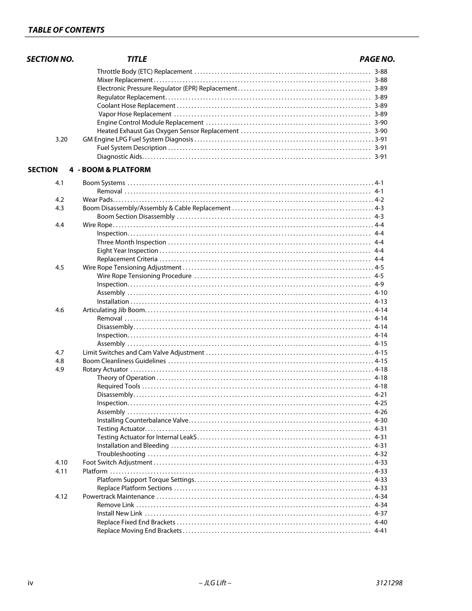 JLG 660SJ Service Manual User Manual | Page 8 / 328