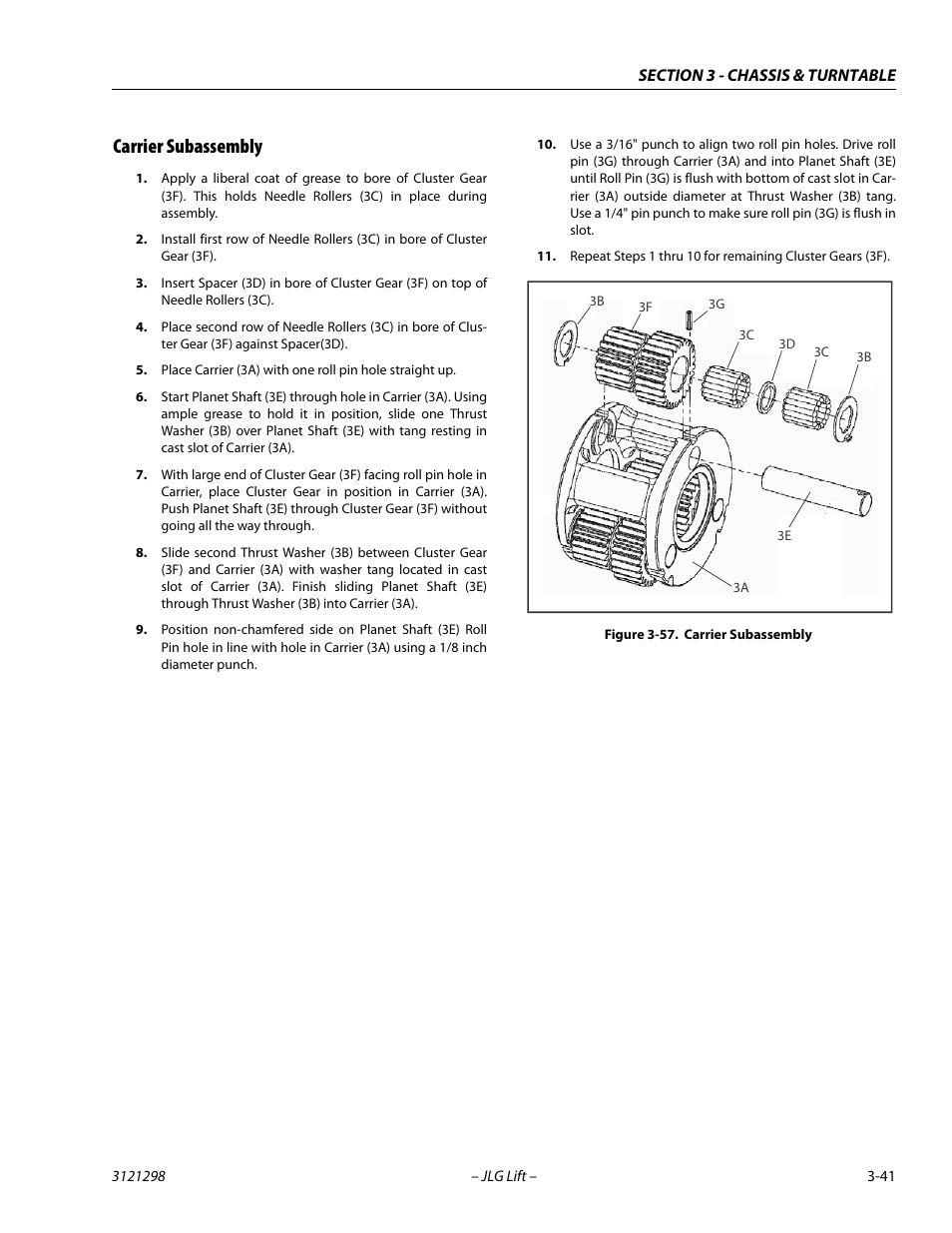 Carrier subassembly, Carrier subassembly -41 | JLG 660SJ Service Manual User Manual | Page 85 / 328