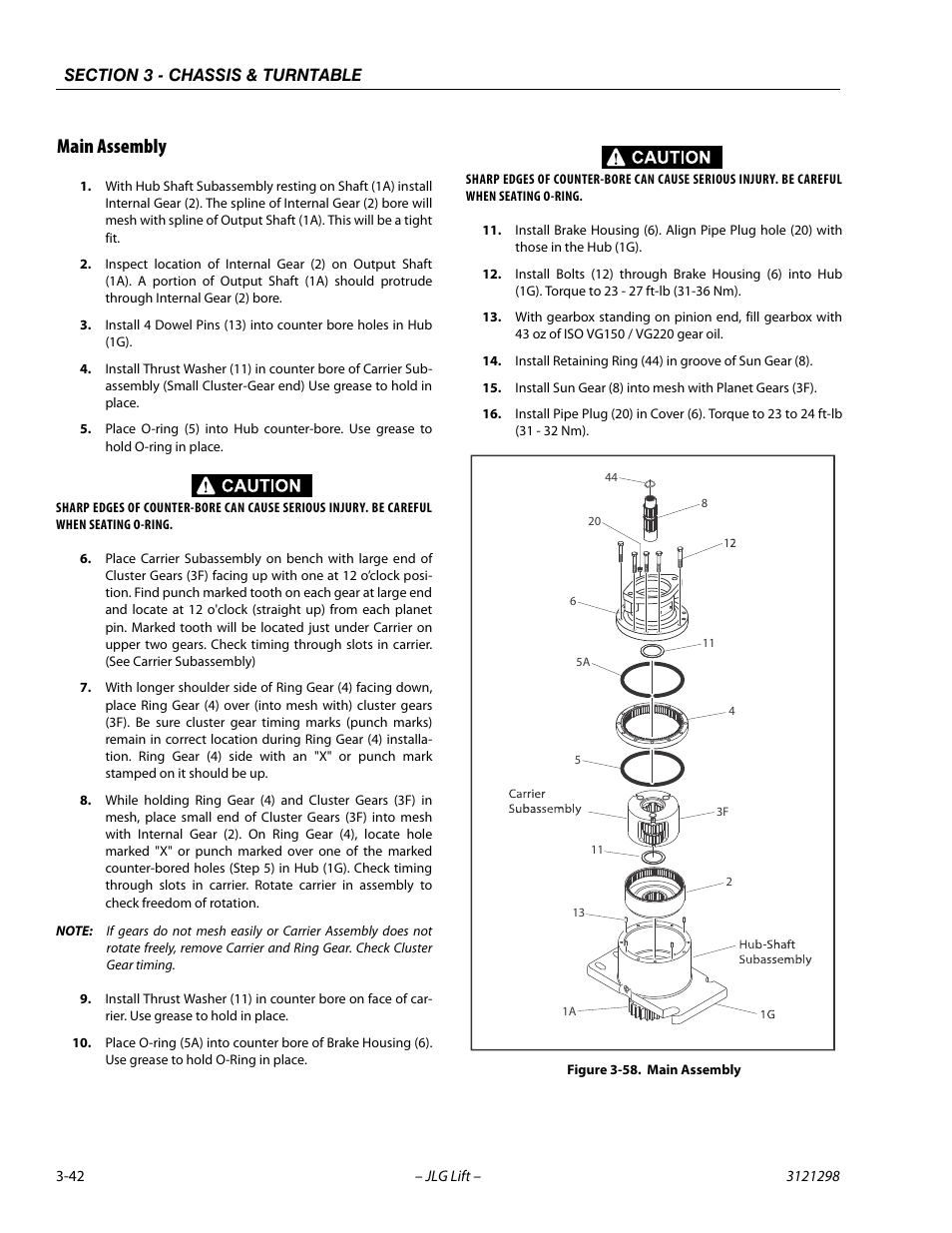 Main assembly, Main assembly -42 | JLG 660SJ Service Manual User Manual | Page 86 / 328