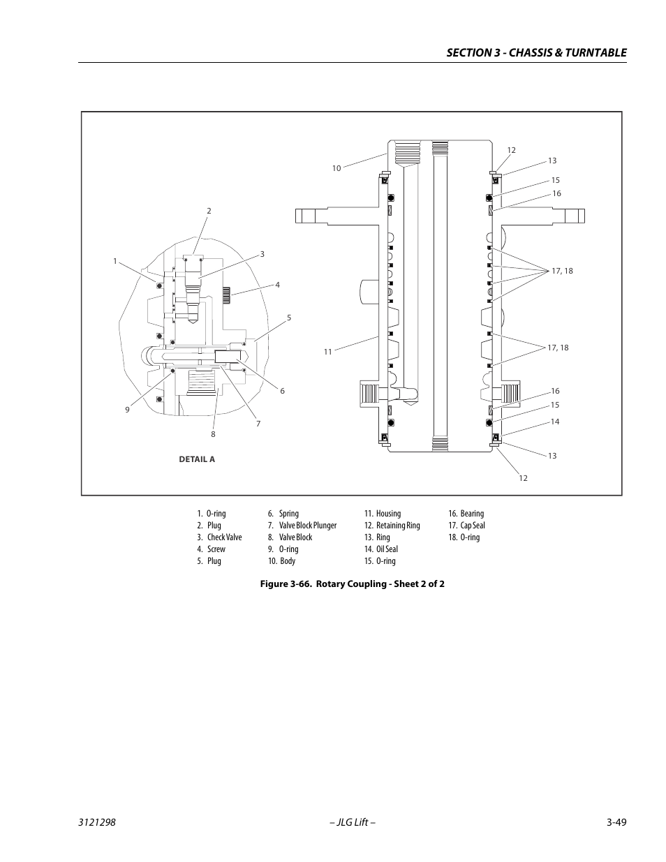 Rotary coupling - sheet 2 of 2 -49 | JLG 660SJ Service Manual User Manual | Page 93 / 328