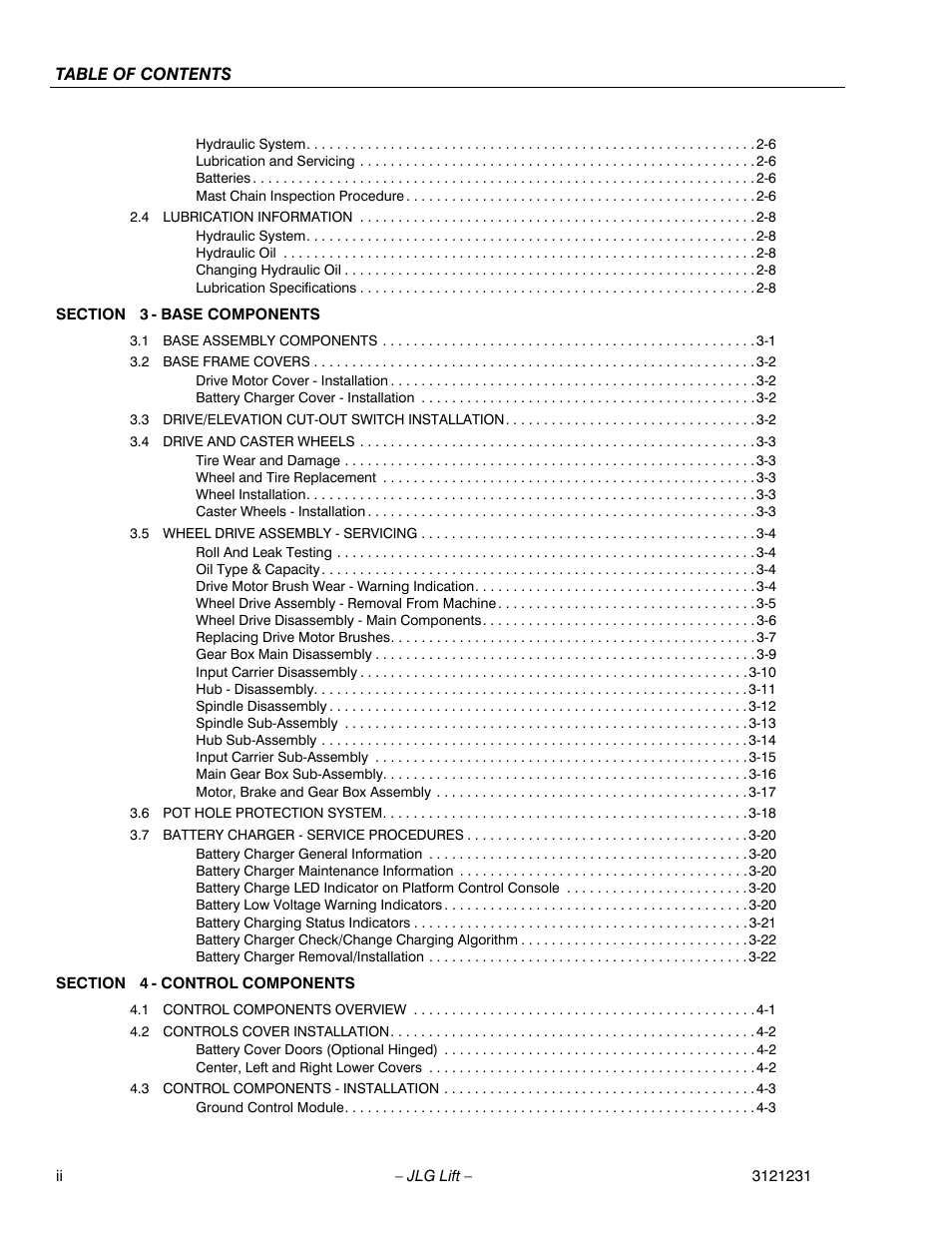JLG 15/20MSP Service Manual User Manual | Page 6 / 174