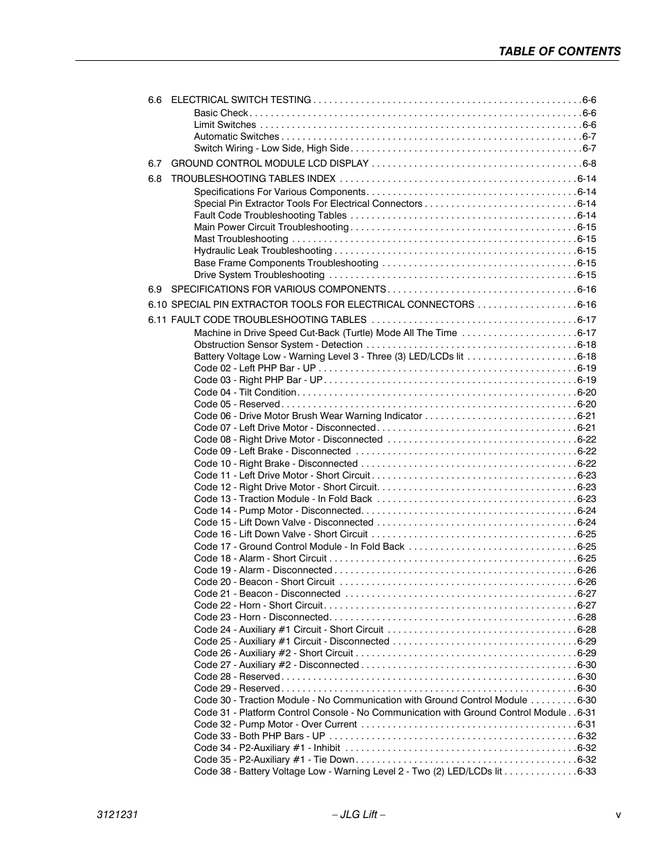 JLG 15/20MSP Service Manual User Manual | Page 9 / 174
