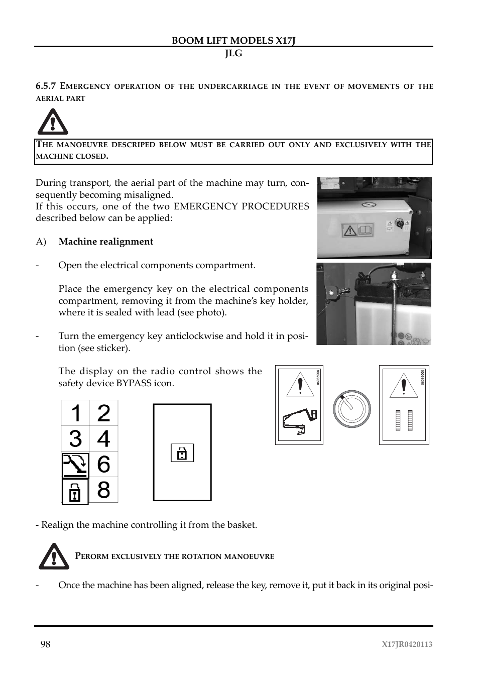 JLG X17J Operator Manual User Manual | Page 102 / 172
