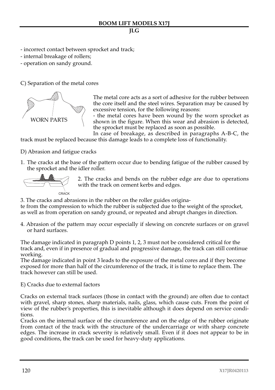 JLG X17J Operator Manual User Manual | Page 124 / 172