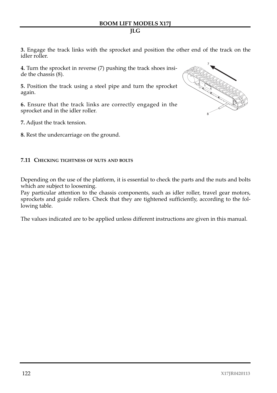 JLG X17J Operator Manual User Manual | Page 126 / 172