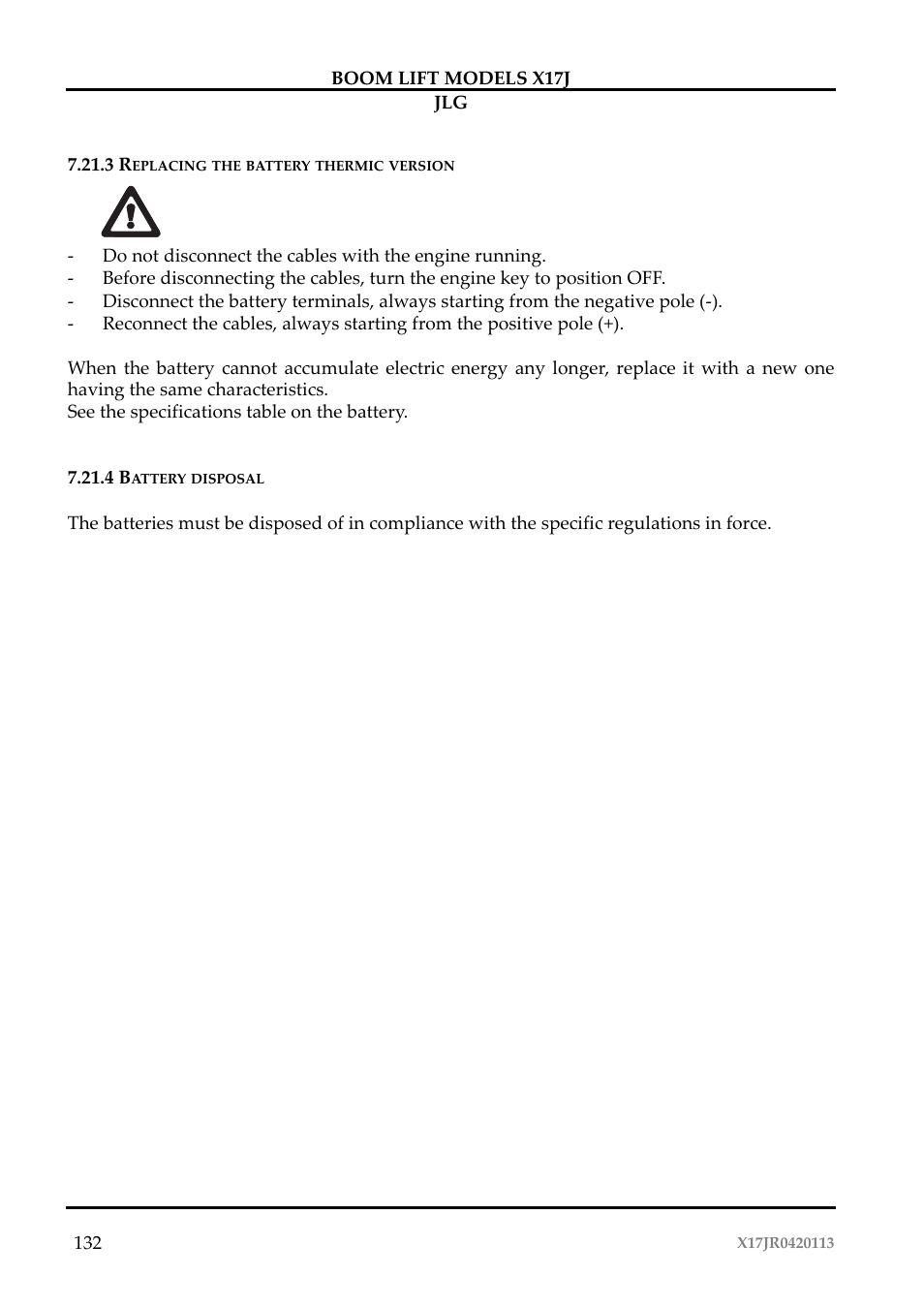 JLG X17J Operator Manual User Manual | Page 136 / 172