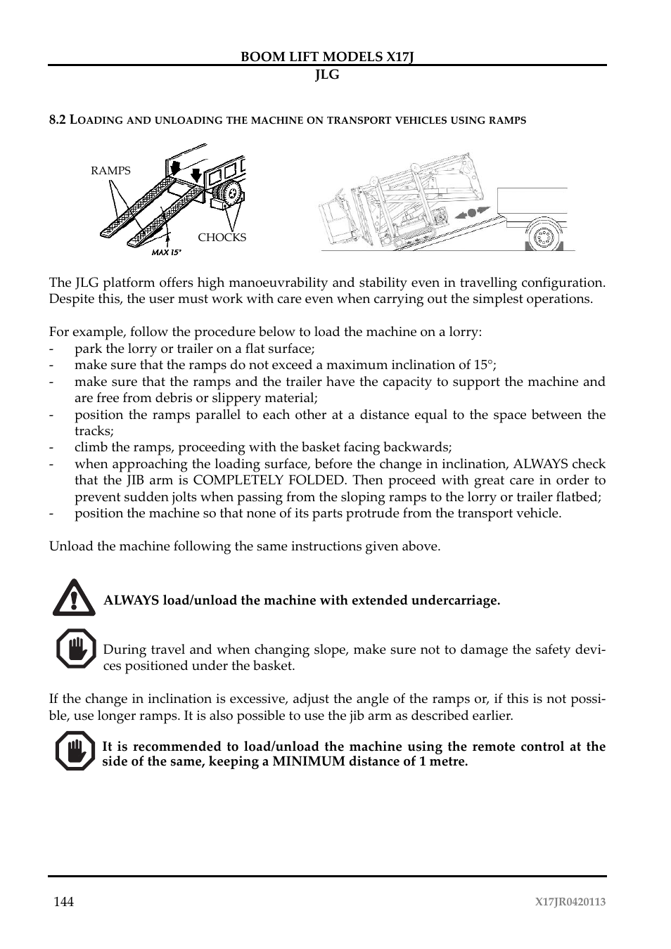 JLG X17J Operator Manual User Manual | Page 148 / 172