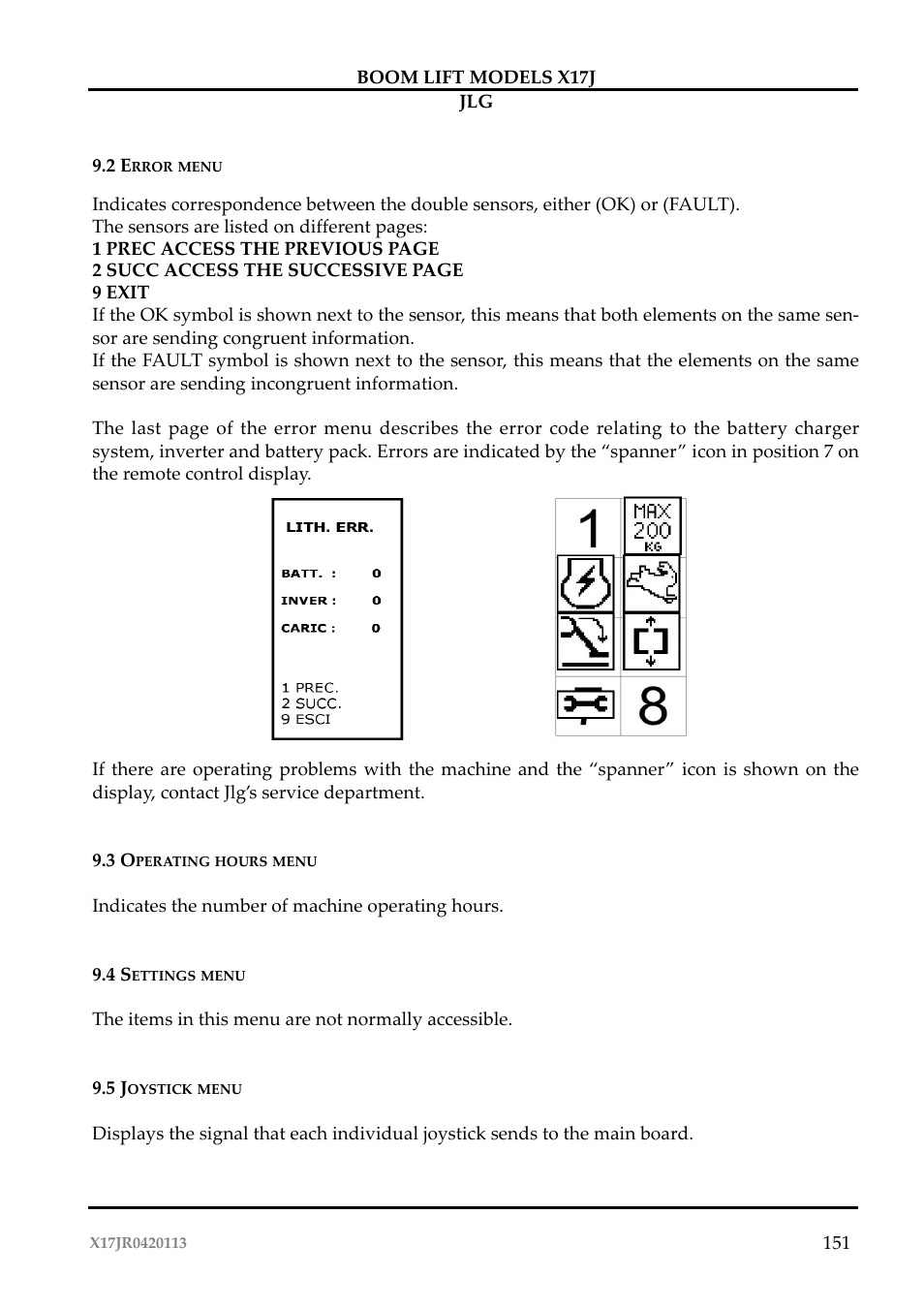 JLG X17J Operator Manual User Manual | Page 155 / 172