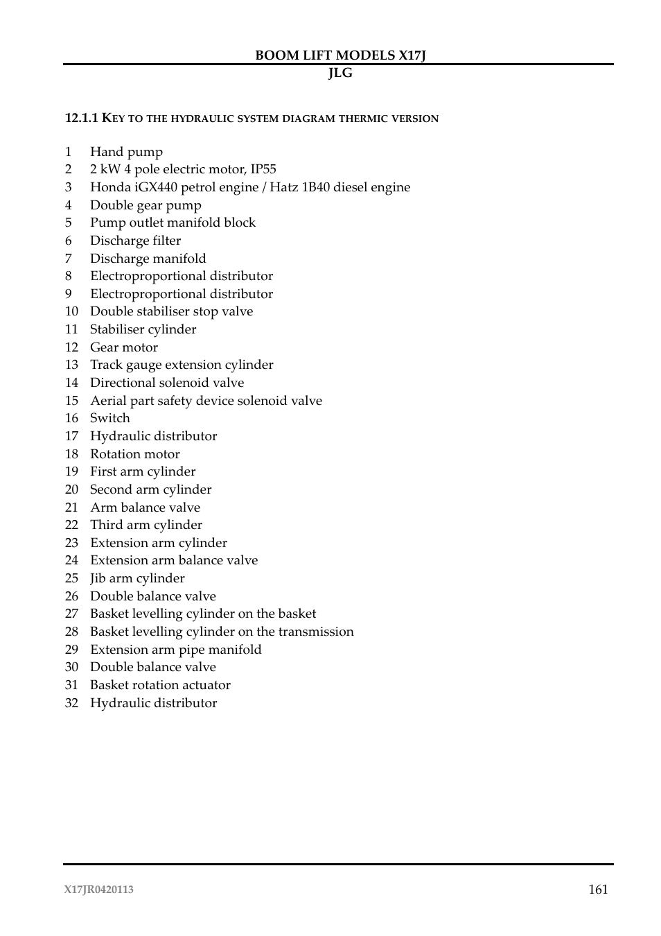 JLG X17J Operator Manual User Manual | Page 165 / 172