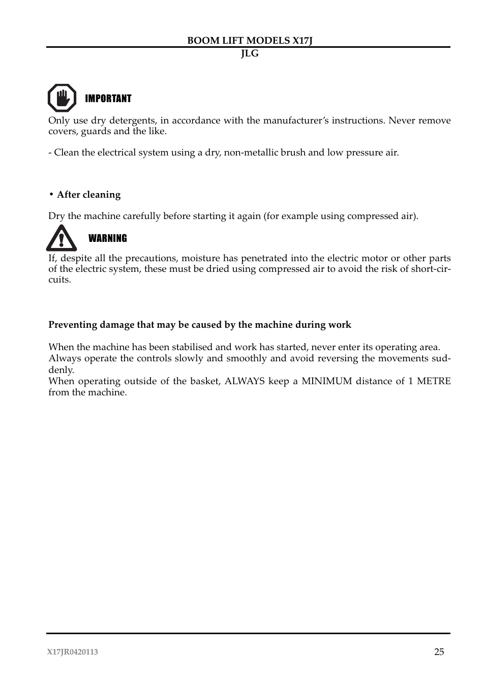 JLG X17J Operator Manual User Manual | Page 29 / 172