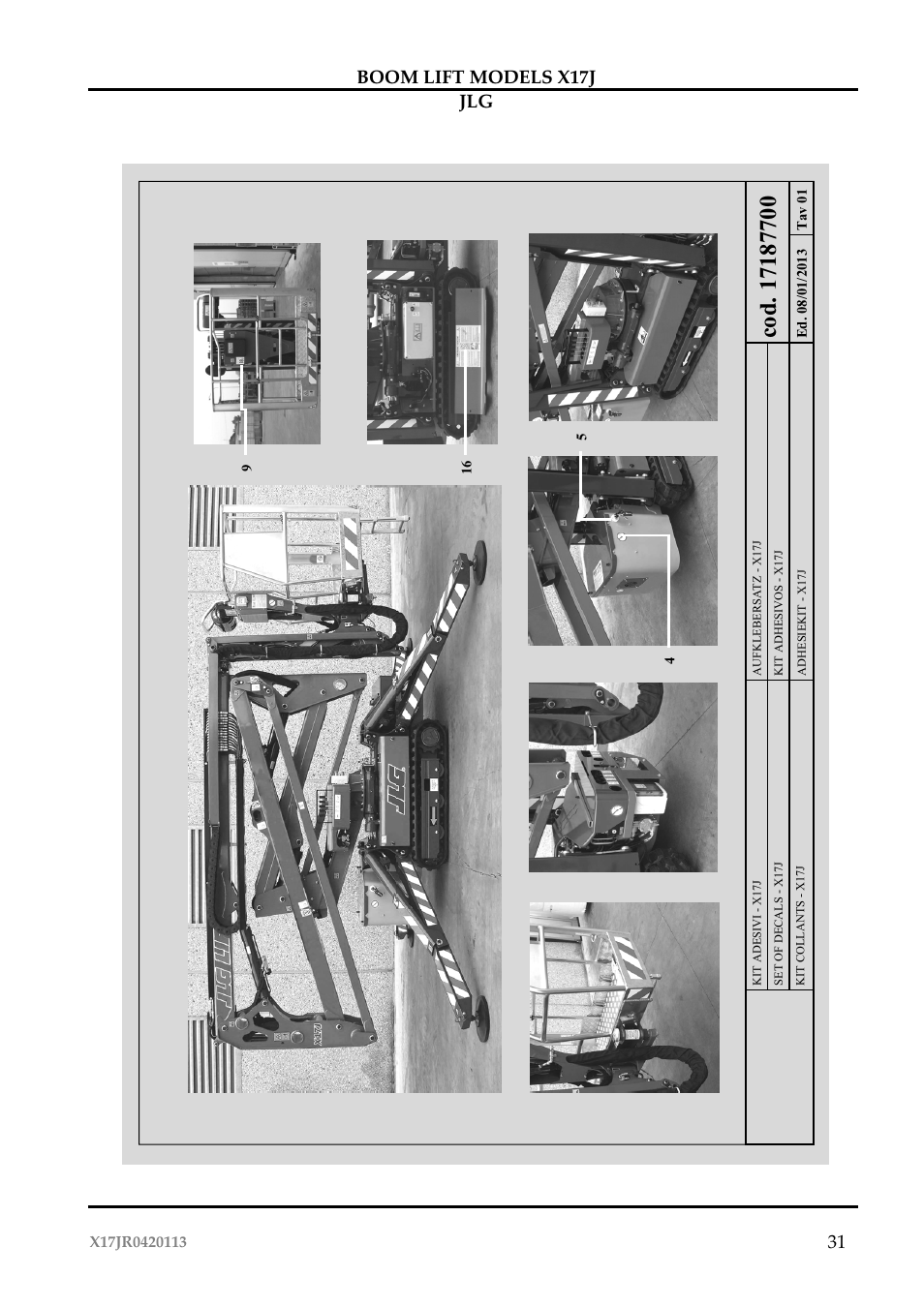 31 boom lift models x17j jlg | JLG X17J Operator Manual User Manual | Page 35 / 172