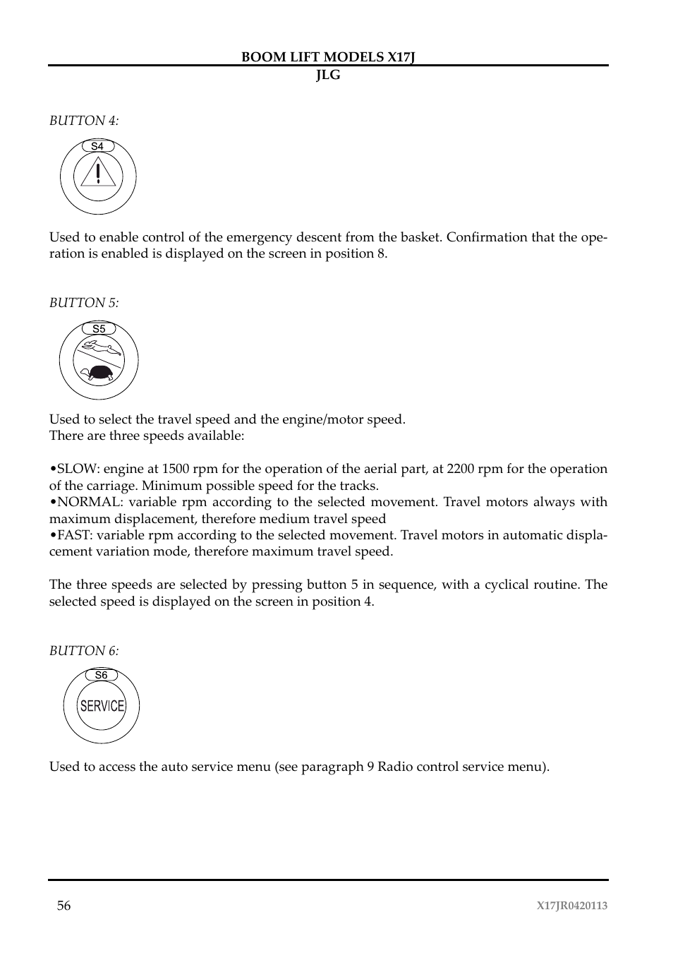 JLG X17J Operator Manual User Manual | Page 60 / 172