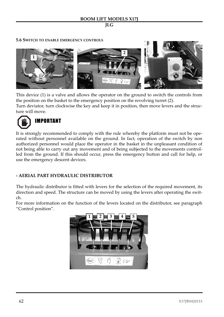 JLG X17J Operator Manual User Manual | Page 66 / 172