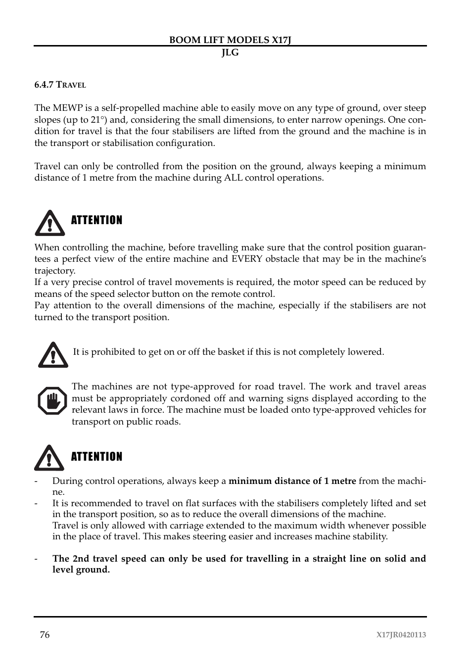JLG X17J Operator Manual User Manual | Page 80 / 172