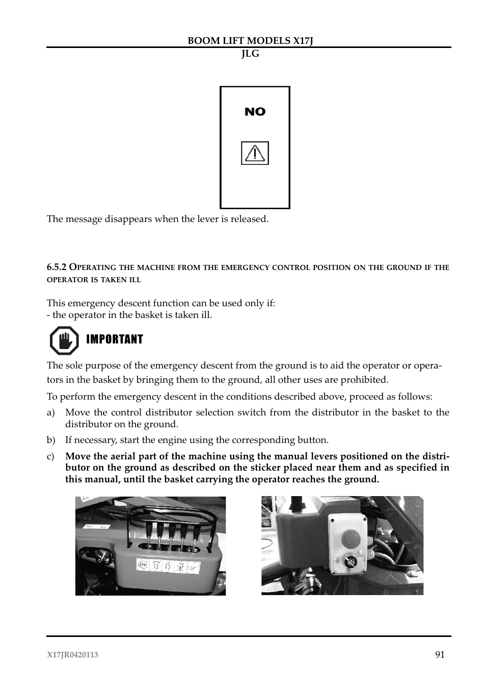 JLG X17J Operator Manual User Manual | Page 95 / 172