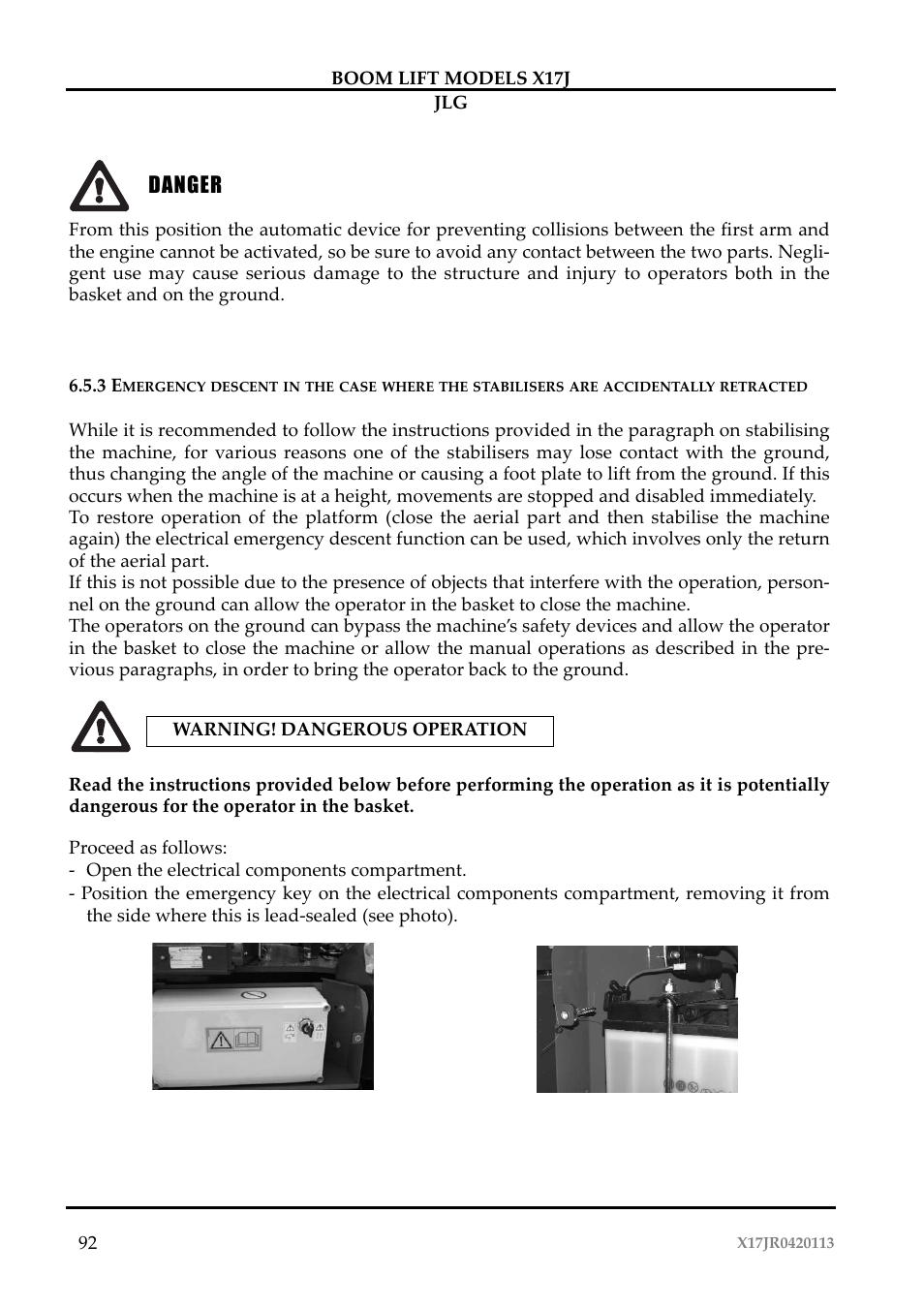 JLG X17J Operator Manual User Manual | Page 96 / 172