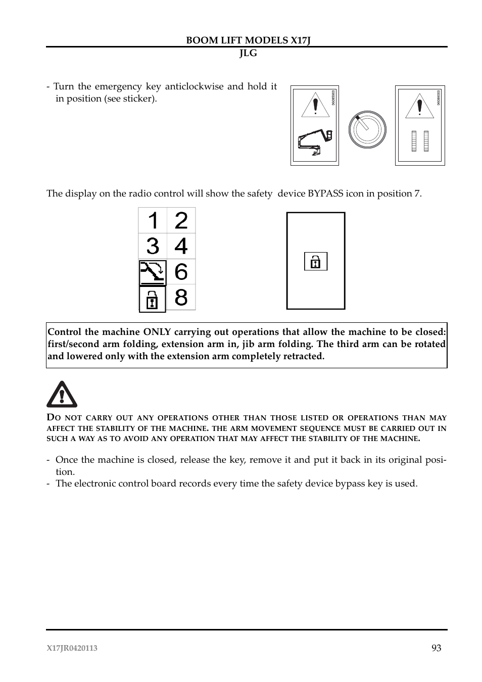JLG X17J Operator Manual User Manual | Page 97 / 172