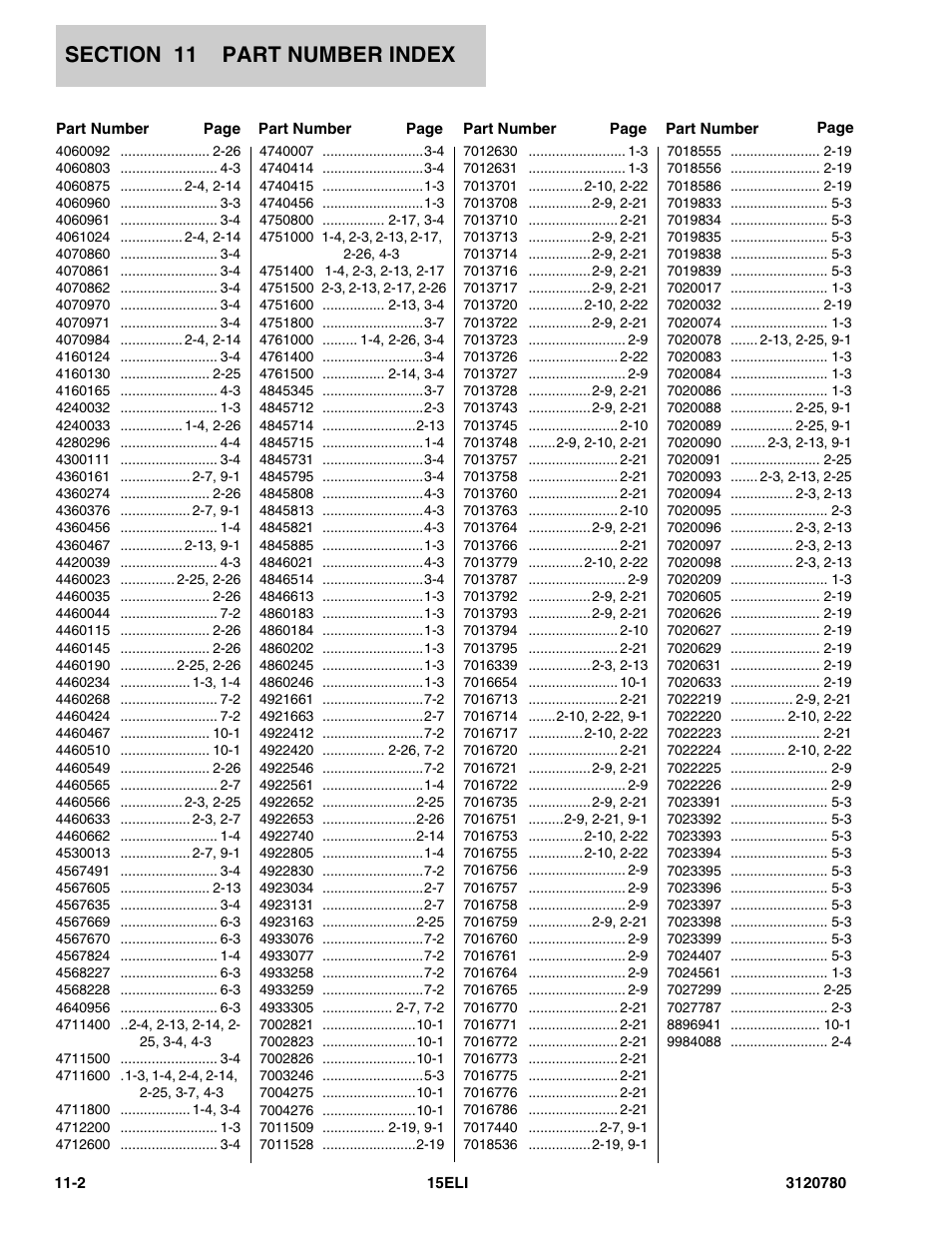 JLG 15ELI Parts Manual User Manual | Page 74 / 76