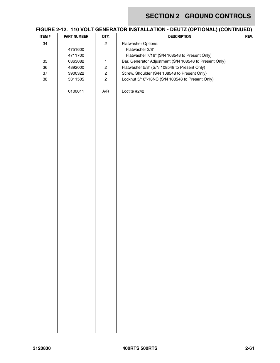 JLG 500RTS Parts Manual User Manual | Page 109 / 280