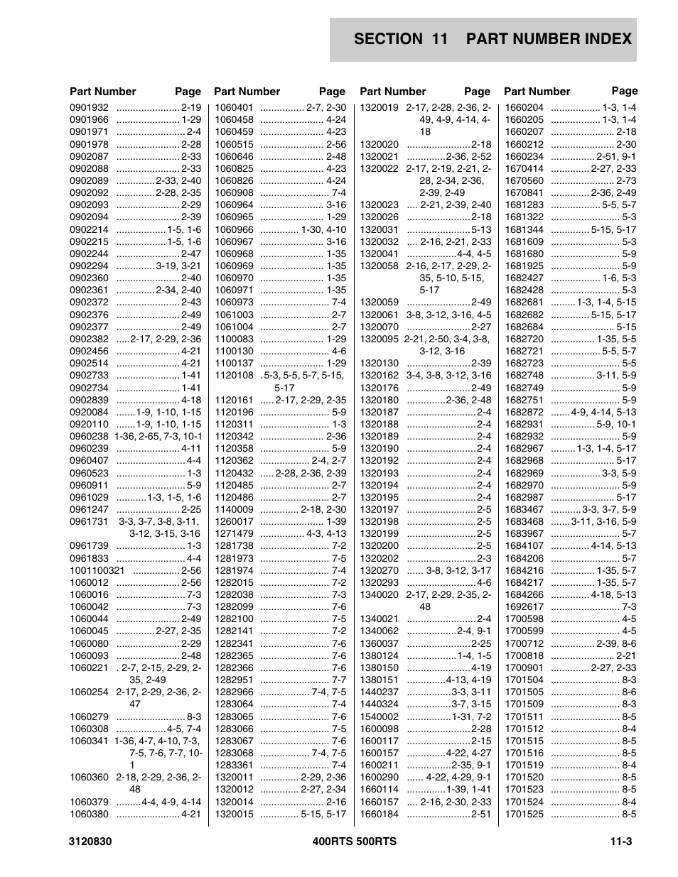 JLG 500RTS Parts Manual User Manual | Page 269 / 280