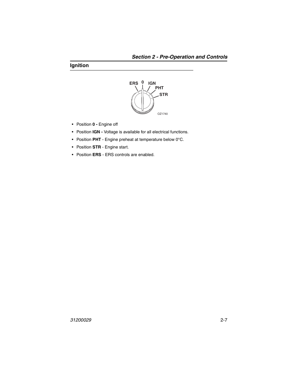 Ignition, Ignition -7 | JLG 4017 Platform Operator Manual User Manual | Page 25 / 64