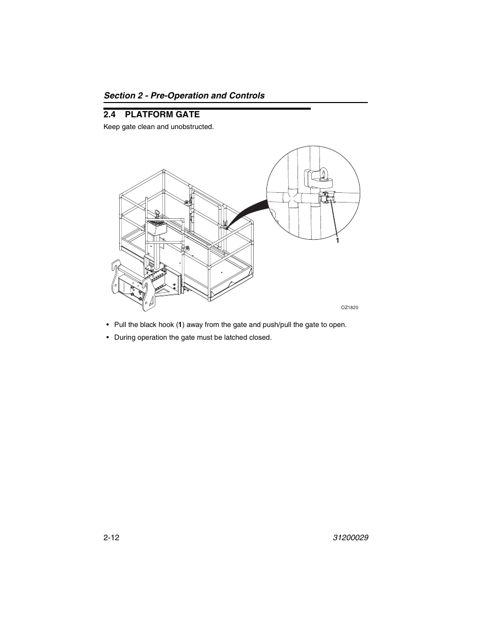 4 platform gate, 4 platform gate -12 | JLG 4017 Platform Operator Manual User Manual | Page 30 / 64
