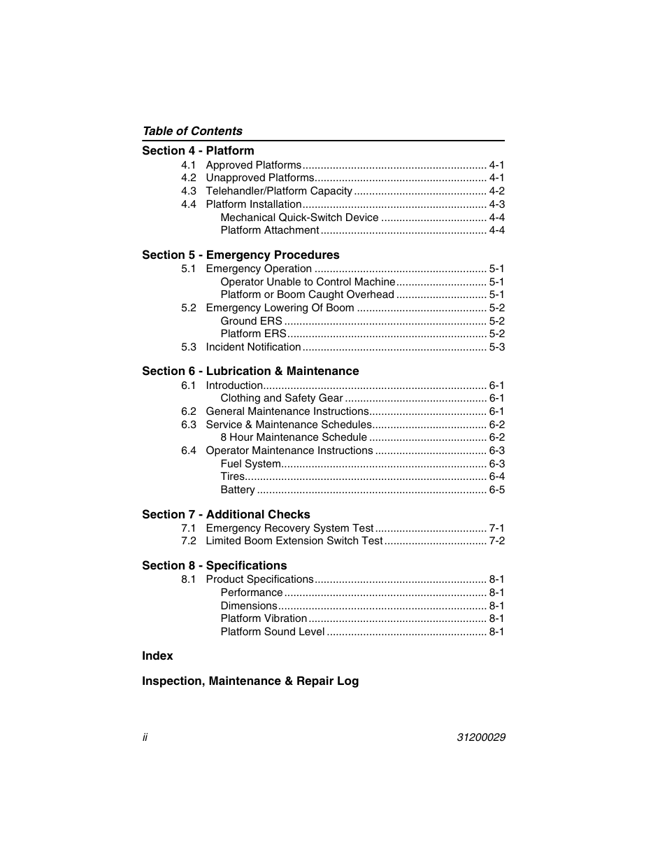 JLG 4017 Platform Operator Manual User Manual | Page 8 / 64