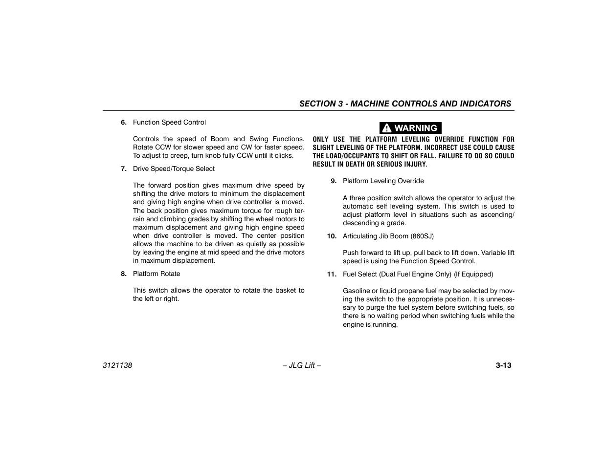 JLG 860SJ Operator Manual User Manual | Page 51 / 158