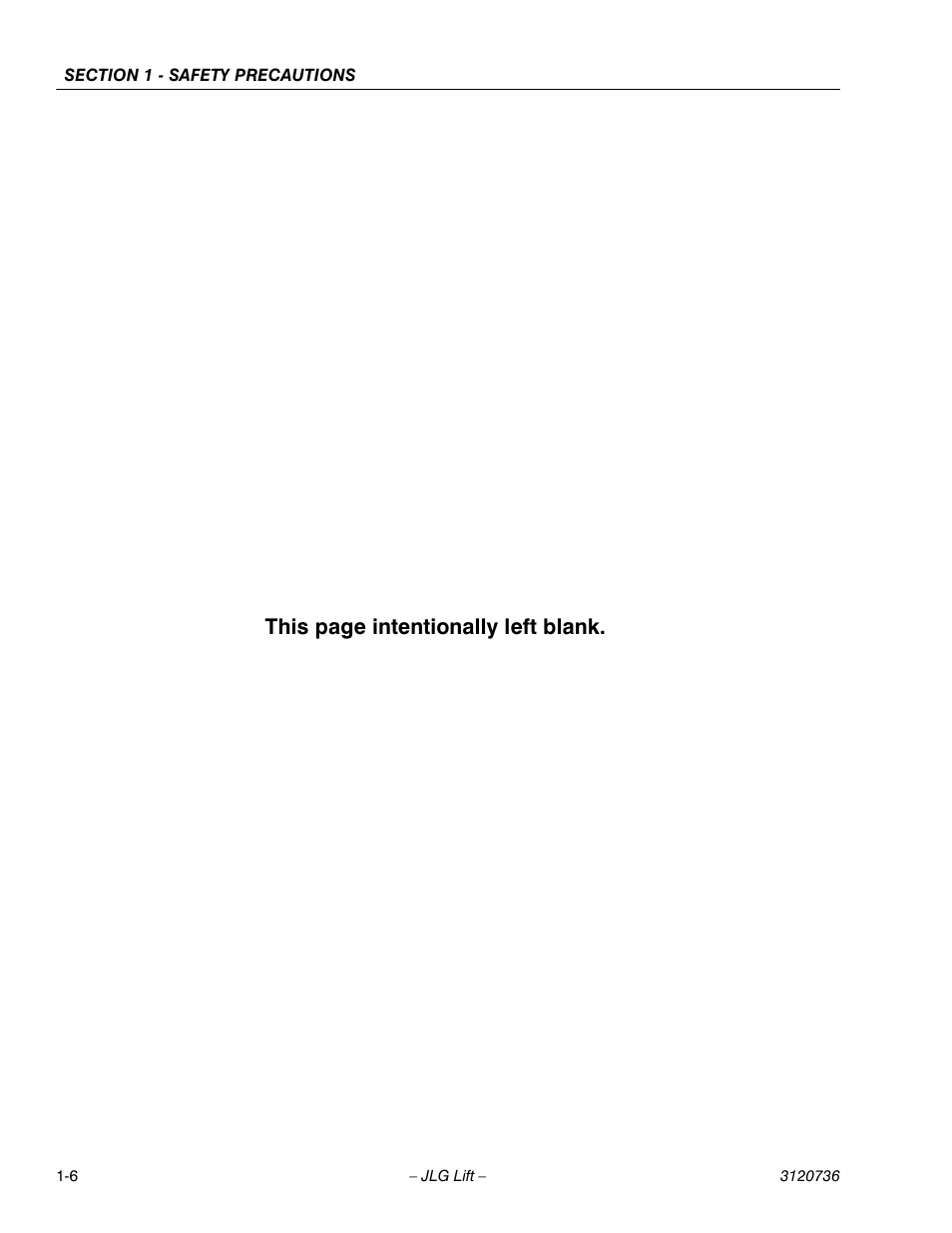 This page intentionally left blank | JLG 3246E2 ANSI Operator Manual User Manual | Page 14 / 66