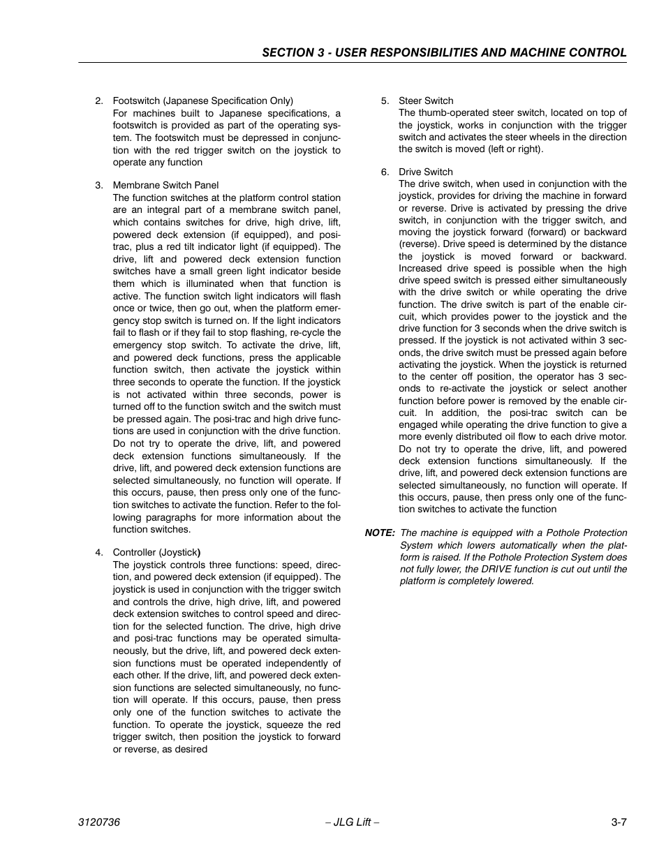 JLG 3246E2 ANSI Operator Manual User Manual | Page 33 / 66