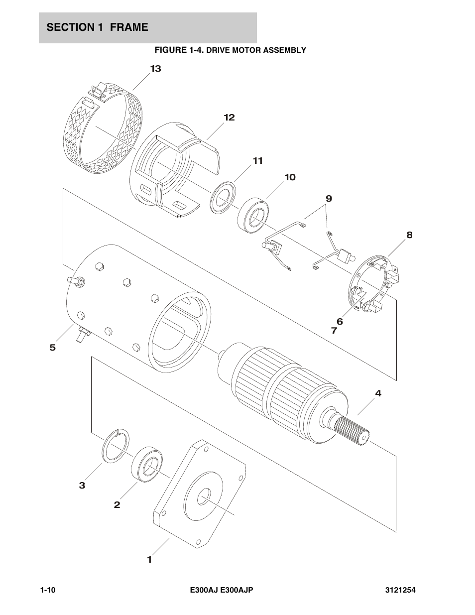 Figure 1-4. drive motor assembly | JLG E300 Parts Manual User Manual | Page 16 / 162