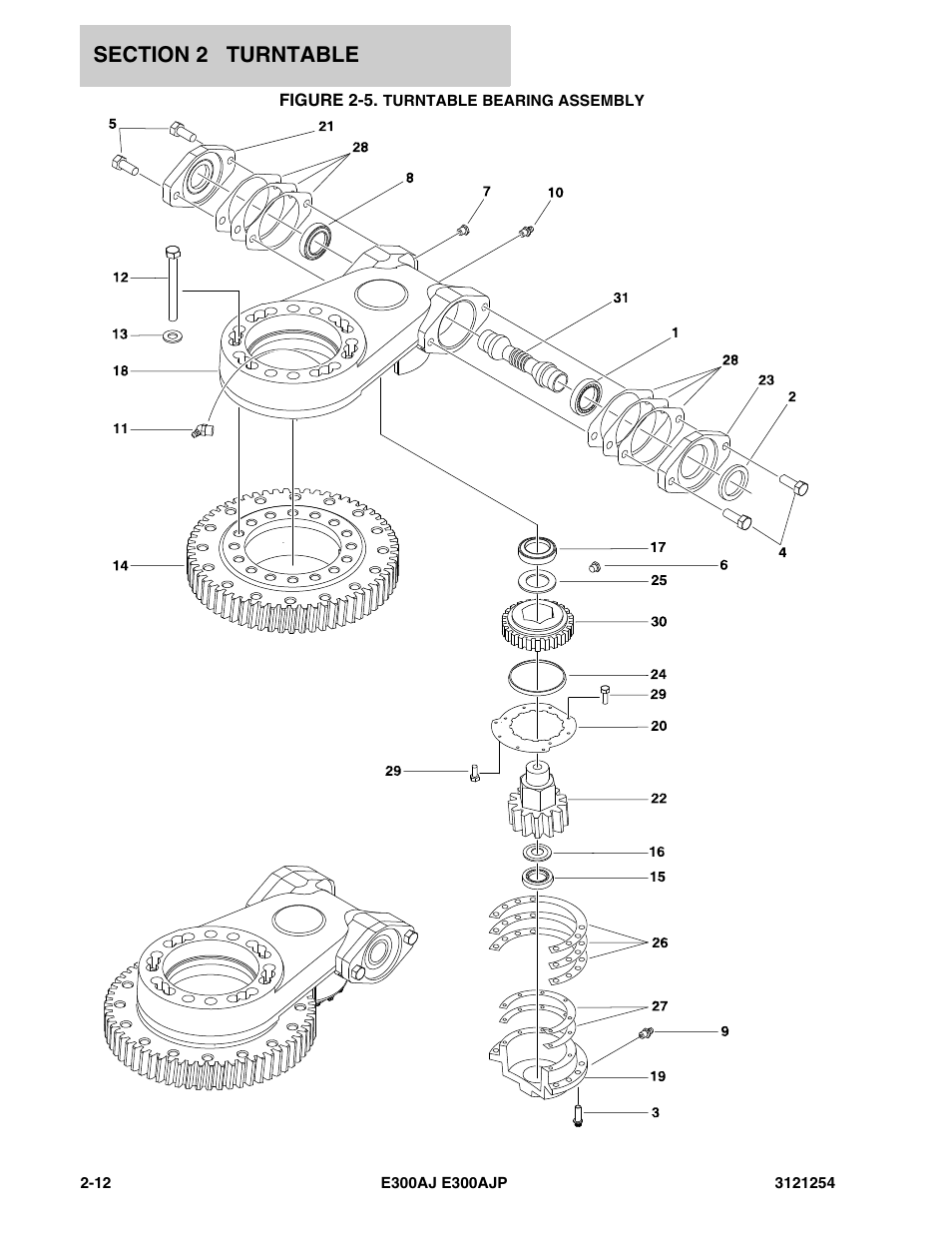 Figure 2-5. turntable bearing assembly | JLG E300 Parts Manual User Manual | Page 40 / 162