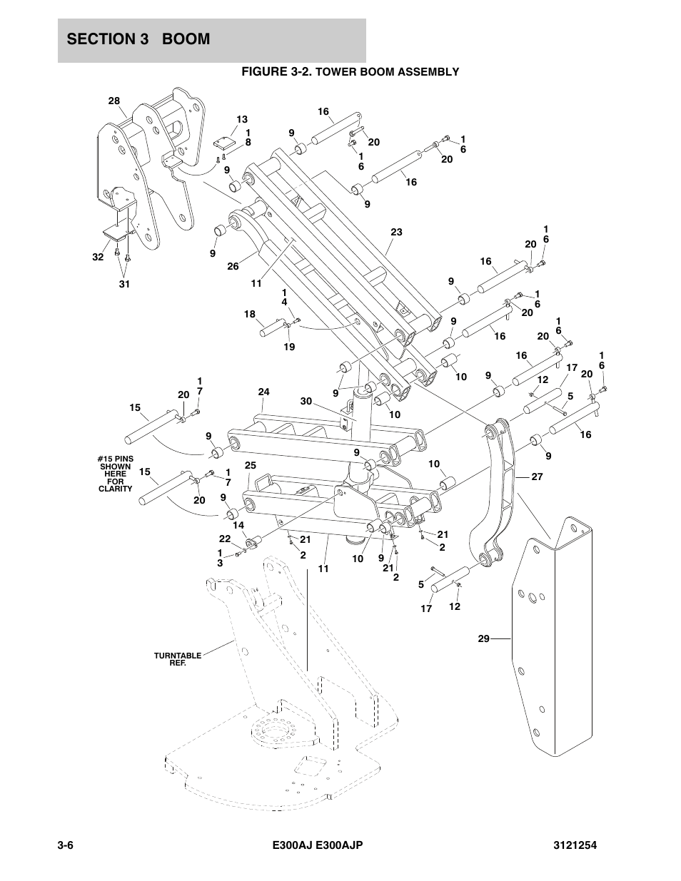 Figure 3-2. tower boom assembly | JLG E300 Parts Manual User Manual | Page 60 / 162